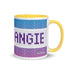 Personalized Knitting Mug with Color Inside, Yarn Lover Gift, Fair Isle Name Mug, Mug for Knitter, Cute knitting mug, knit coffee cup,